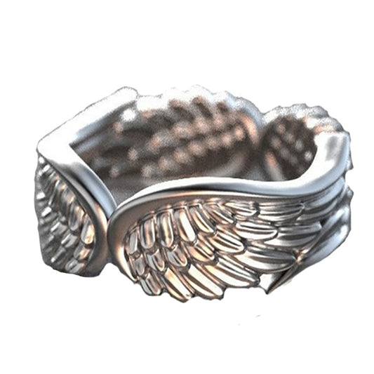 Anillo de Alas de Ángel con Plumas