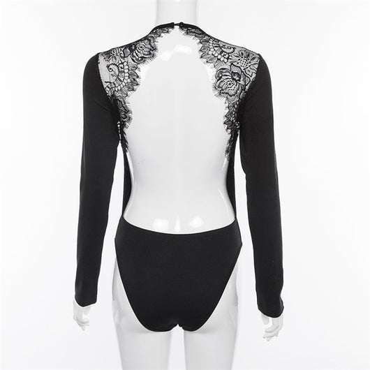 Jumpsuit de Manga Larga con Espalda Abierta y Encaje - Image 7