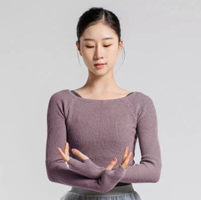 Polera de Danza Acanalada Elástica para Ballet y Práctica - Image 10