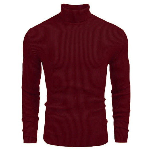 Suéter Cuello Alto Ajustado de Manga Larga para Hombre - Image 10