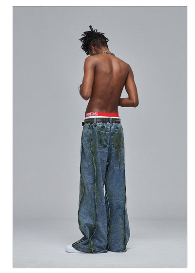 Jeans Anchos Desgastados Estilo Industrial American Street - Image 20