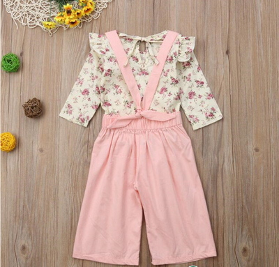 Conjunto de Dos Blusas Infantiles de Manga Larga con Estampado Floral - Image 5