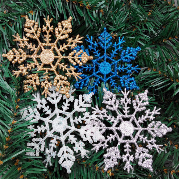 Copos de Nieve Acrílicos 10cm - Decoraciones Navideñas Premium para Árbol