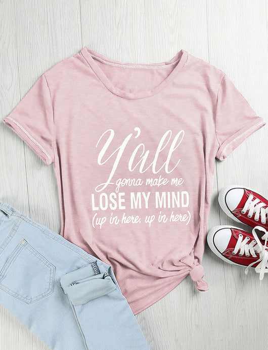 Camiseta Estampada LOSE MY MIND con Letras Audaces - Image 11