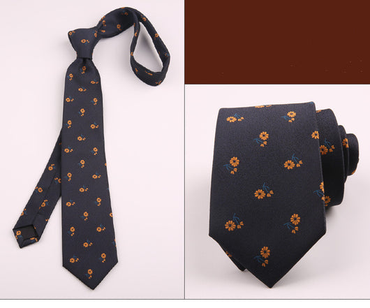 Corbata Formal de Poliéster con Diseño Floral y Rayas para Hombre - Image 12