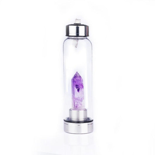 Vaso Energético de Cristal Natural con Pilar
