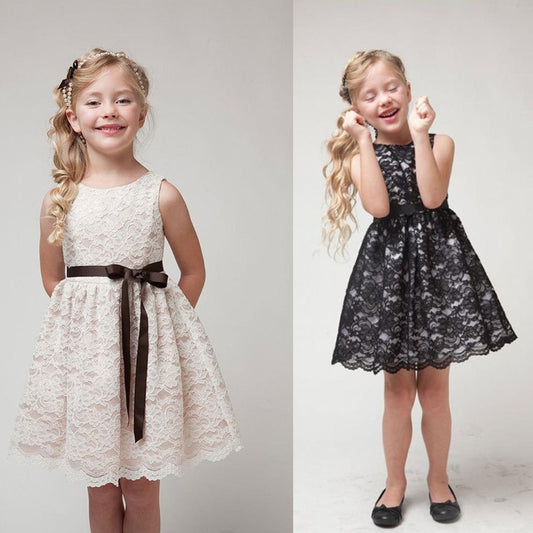 Vestido Princesa Infantil de Encaje Coreano