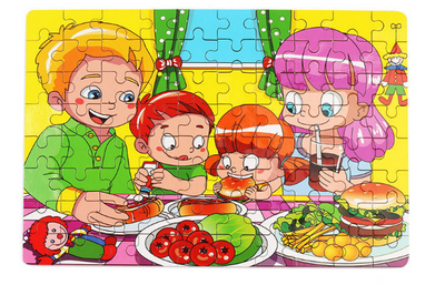 Set de 80 Juguetes Educativos de Madera con Puzzles de Animales - Image 6