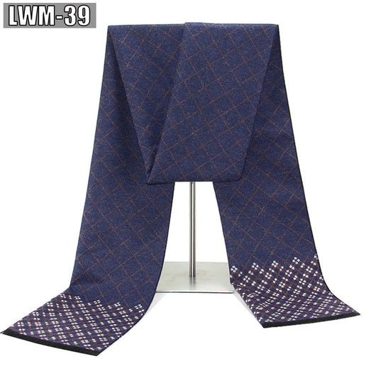 Bufanda de Cachemira Cuadros Hombre Estilo Europeo para Otoño e Invierno - Image 43