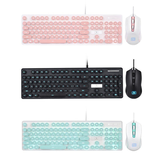 Set Teclado y Ratón Gamer Steampunk Retro con Cable - Image 2