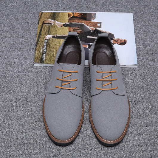Zapatos de Cuero Ante para Hombre - Diseño Clásico Versátil - Image 2