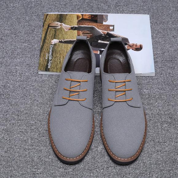 Zapatos de Cuero Ante para Hombre - Diseño Clásico Versátil