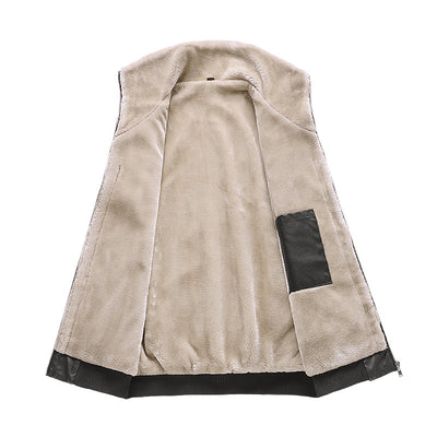 Chaqueta de Cuero para Hombre con Forro Polar - Image 9