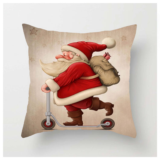 Funda de Almohada de Lino con Estampado Navideño - Image 4