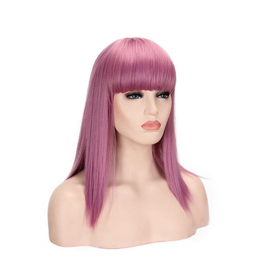 Peluca Anime Cosplay con Flequillo y Cabello Largo Liso - Image 2