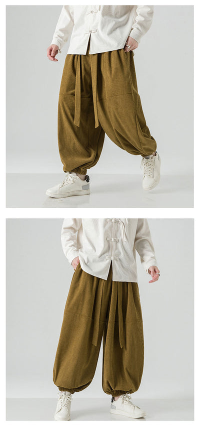 Pantalones Harem Sueltos para Hombre con Puños Elásticos - Image 11