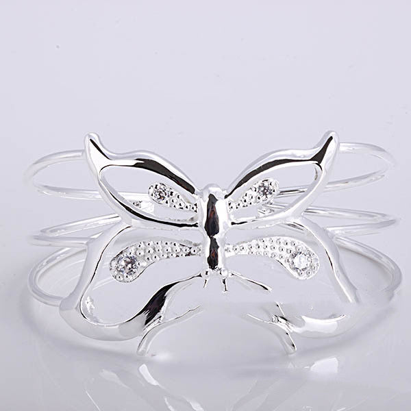 Pulsera de Cristal Zirconia con Mariposa Elegante