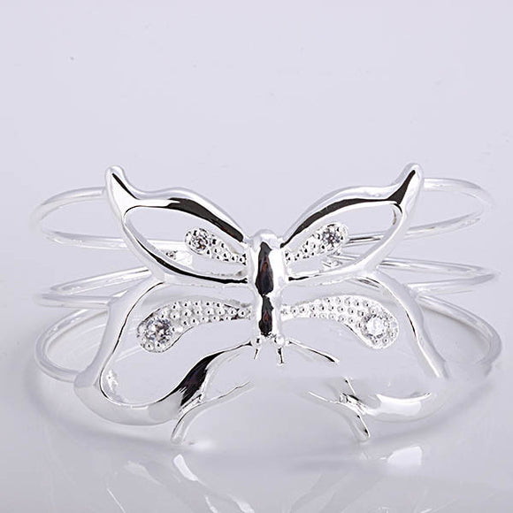 Pulsera de Cristal Zirconia con Mariposa Elegante