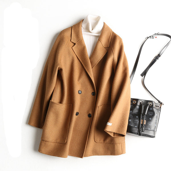 Saco de Cachemira Doble Faz Vintage - Corte Relajado
