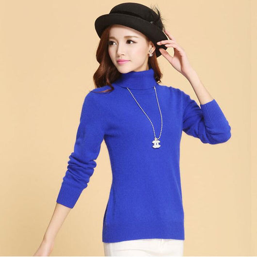 Suéter de Cachemira para Mujer con Cuello Alto Corto - Image 5