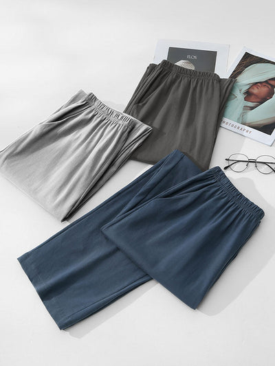 Pantalones de Dormir Holgados de Algodón Langsha para Hombre - Image 8