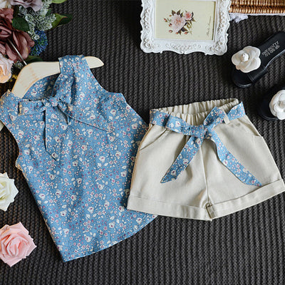 Conjunto de Chaleco sin Mangas con Moño y Shorts - Image 3