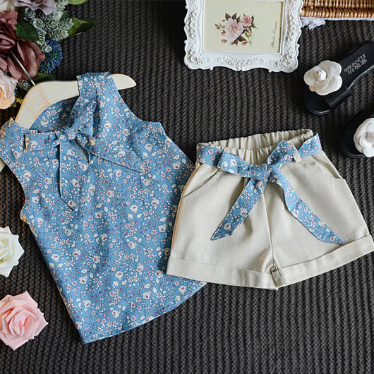 Conjunto de Chaleco sin Mangas con Moño y Shorts - Image 3