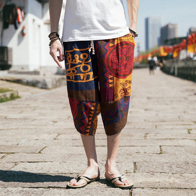 Pantalones Cropped Retro Holgados Talla Grande - Image 21
