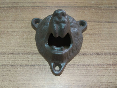 Abridor de Cerveza Cabeza de Oso de Hierro Fundido para Pared - Image 13