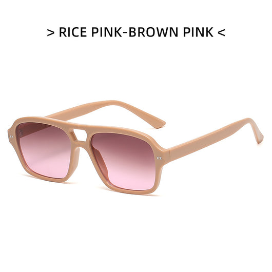 Gafas de Sol Retro Puente Doble Poligonales Unisex - Image 15