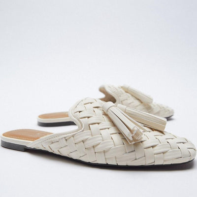 Pantuflas Tejidas a Mano con Punta Cuadrada para Mujer - Image 9