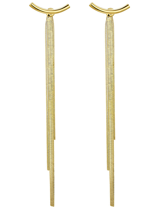 Aretes Largos con Borla Dorada - Elegancia Pendiente - Image 13