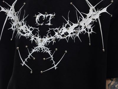 Blusa Suelta con Hombros Acolchados y Cuello Redondo - Image 9