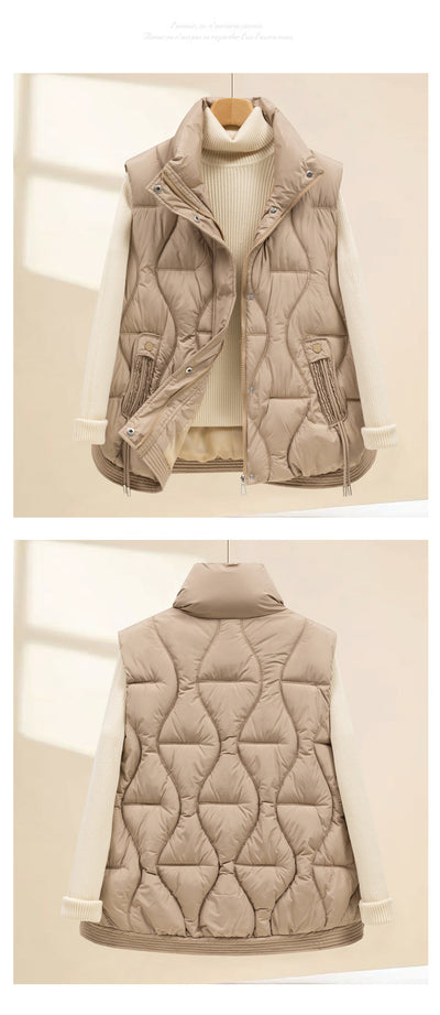 Chaleco Acolchado de Algodón para Invierno - Chaqueta Corta Térmica para Mujer - Image 14