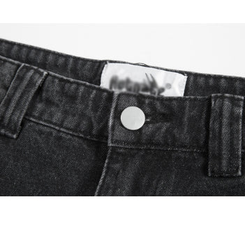 Pantalones de Mezclilla Punk Vintage Desgastados y Lavados - Image 5