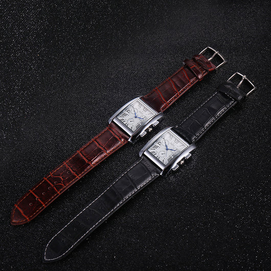 Reloj Cuadrado Hombre Escala Romana Tres Ojos - Image 3