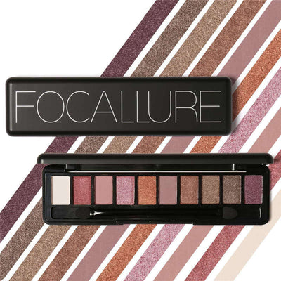 Paleta de Sombras Ojos 10 Colores Tierra Perlado Mate Resistente al Agua - Image 2