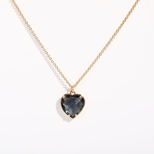 Collar de Cobre con Circón Colorido y Elemento de Amor