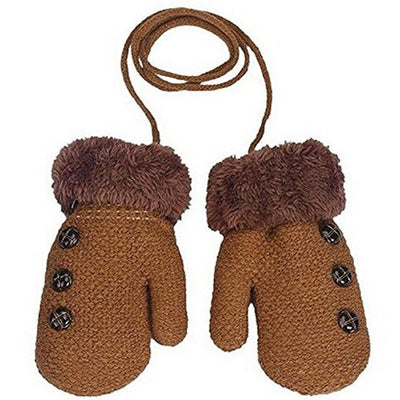 Guantes Infantiles de Punto con Forro de Terciopelo y Cordón - Image 14