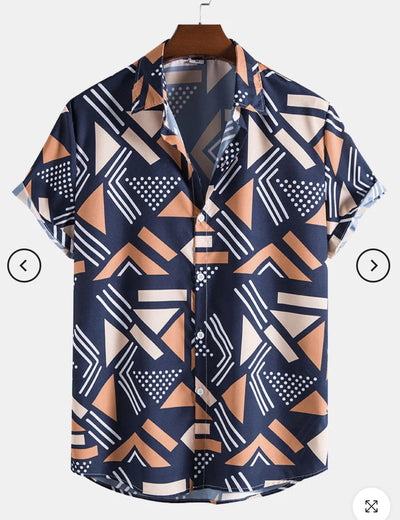 Camisa Estampada Artística para Hombre - Manga Corta - Image 15