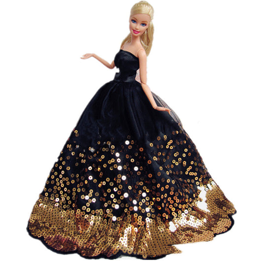 Vestido de Novia para Muñeca con Lentejuelas Brillantes - Todo Incluido - Image 8