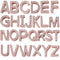 Custom Letter Bracelet Rose Gold letter