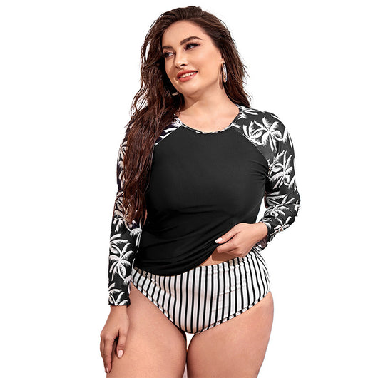 Traje de Baño Conservador con Diseño Estampado para Damas - Image 4