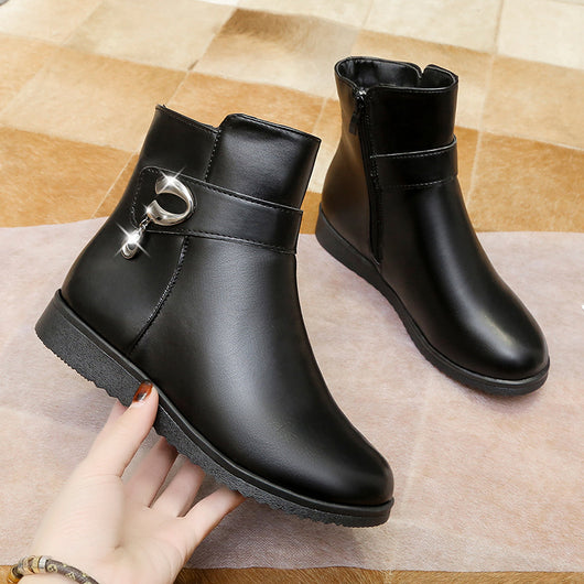 Botas Cálidas de Cuña Baja para Mamá con Forro Polar - Image 5
