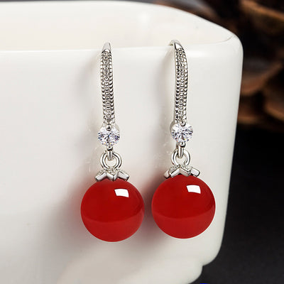Aretes de Ágata Plata 925 Largos Hipoalergénicos para Mujer - Image 5