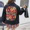 Chaqueta de Mezclilla Vintage con Bordados Artesanales