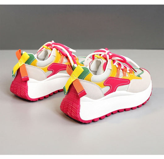 Tenis Dad Shoes Mujer Verano Otoño con Plataforma y Detalles en Contraste - Image 20