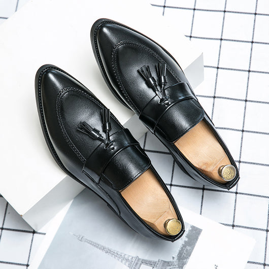 Zapatos de Cuero Casual Elegante con Borlas - Estilo Británico para Hombre