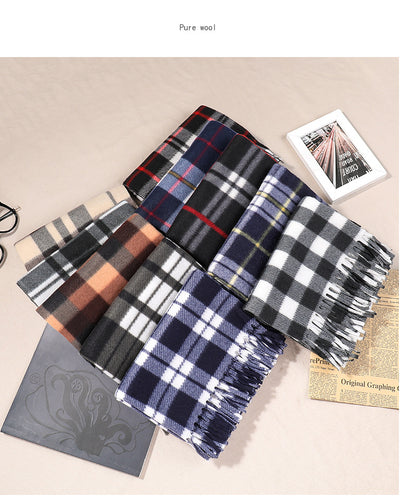 Bufanda Reversible de Cuadros Clásica para Otoño e Invierno - Unisex con Terciopelo Suave - Image 17