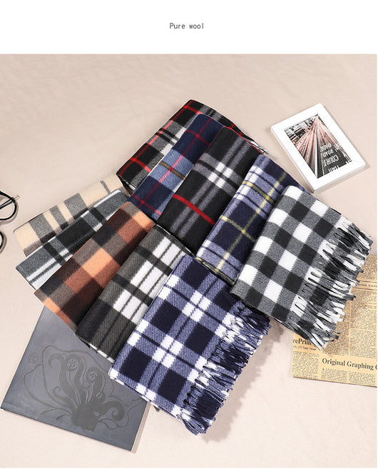 Bufanda Reversible de Cuadros Clásica para Otoño e Invierno - Unisex con Terciopelo Suave - Image 17